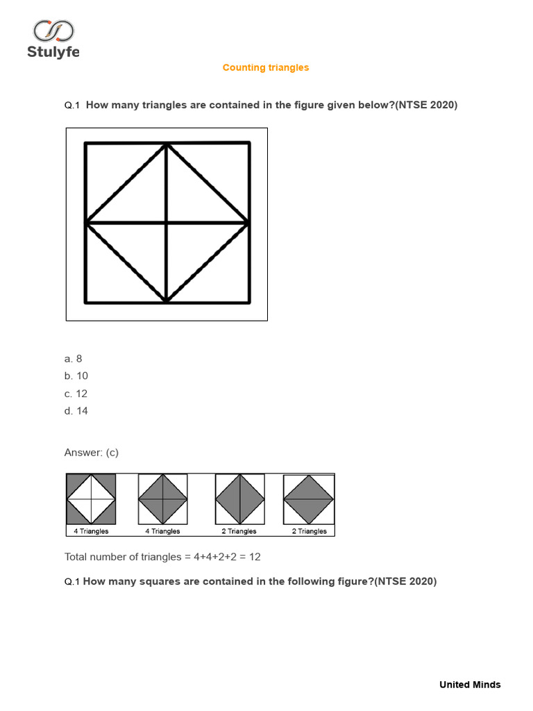 Questions of Counting Triangles | PDF