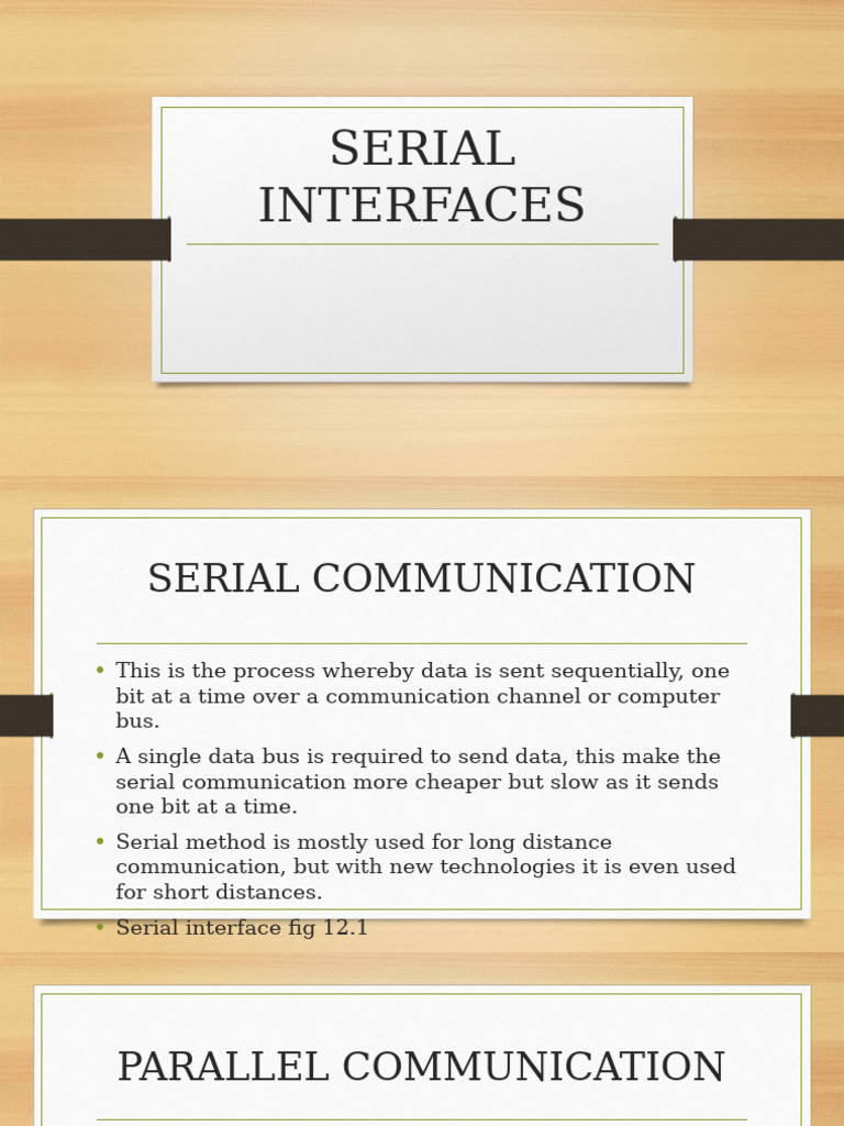 Serial Interfaces | PDF | Duplex (Telecommunications) | Port (Computer ...