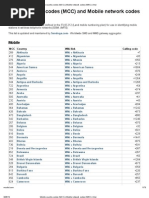 Mobile Country Codes (MCC) - Mobile Network Codes (MNC) - Imsi