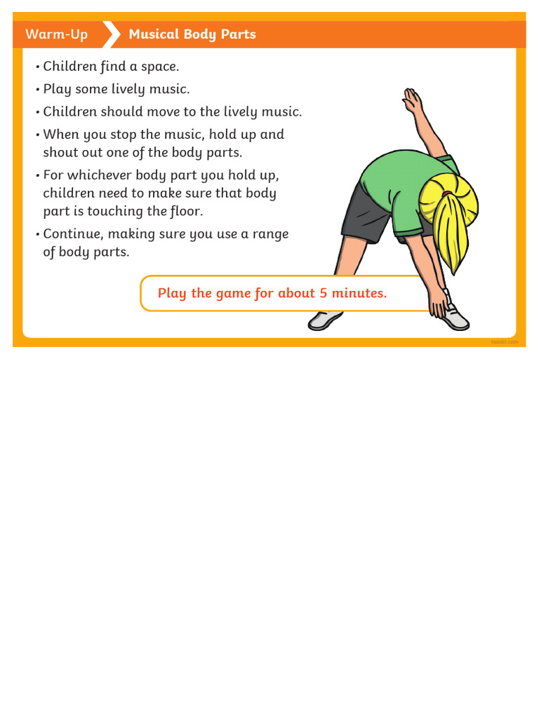 Musical Body Parts Movement Game | PDF