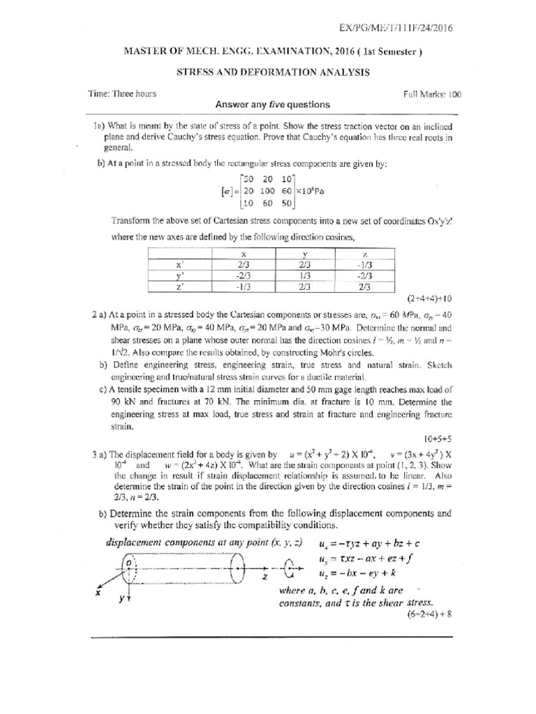 Stress and Deformation Analysis 2016 | PDF