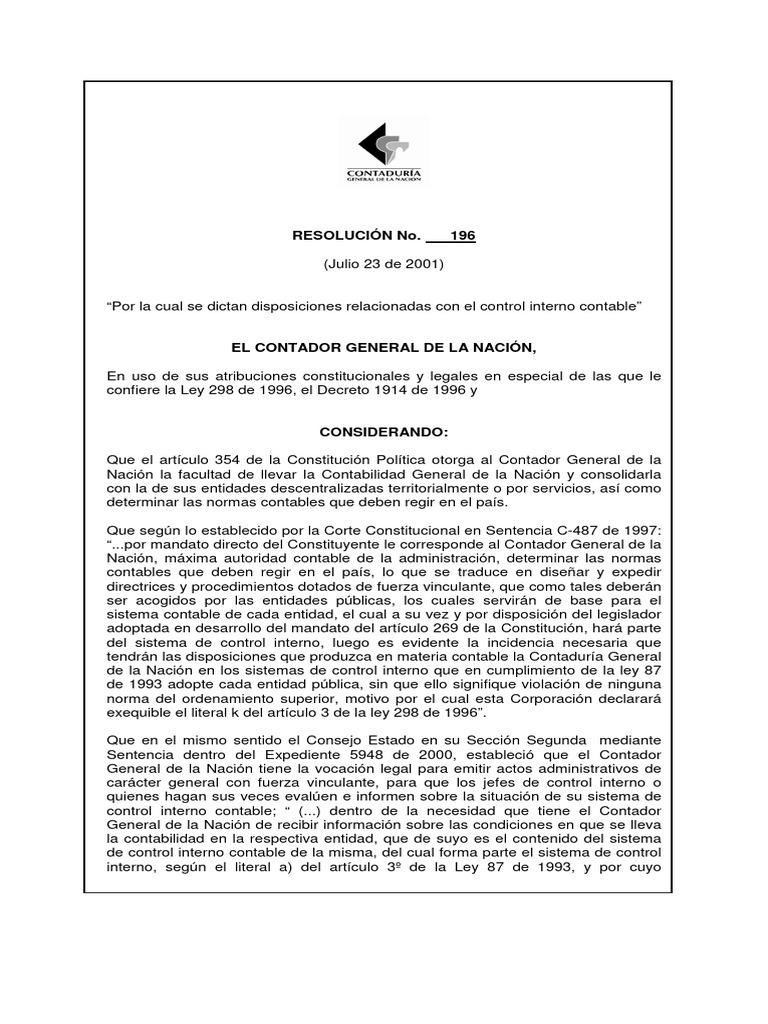 Control Interno | PDF | Contabilidad | Teneduría de libros