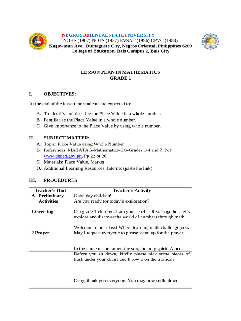 Reajanesemi Detailedlessonplan | PDF | Learning