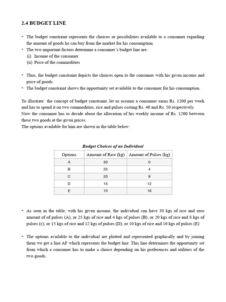 2.4 Budget Line | PDF