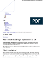 ANSYS Tutorial - Design Optimization in DX - EDR