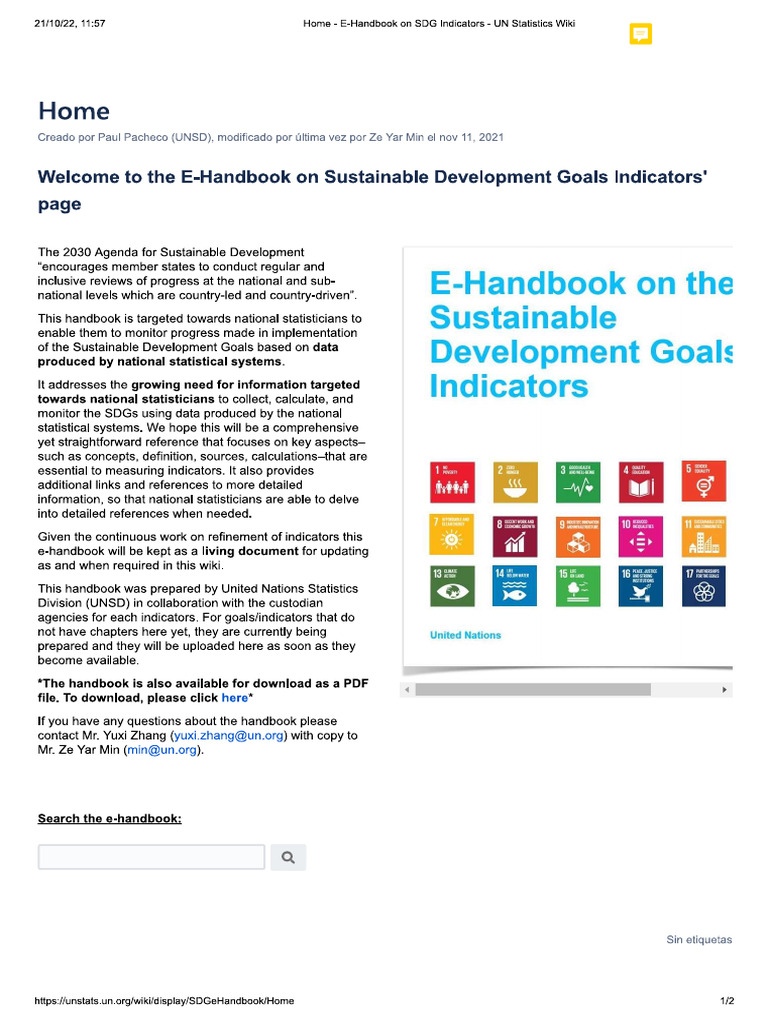 SDG Indicators Handbook | PDF