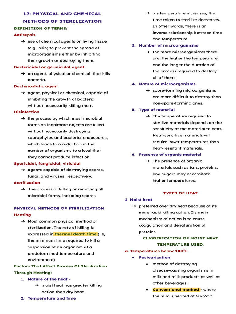 Sterilization Methods Explained | PDF | Immune System | Antibody