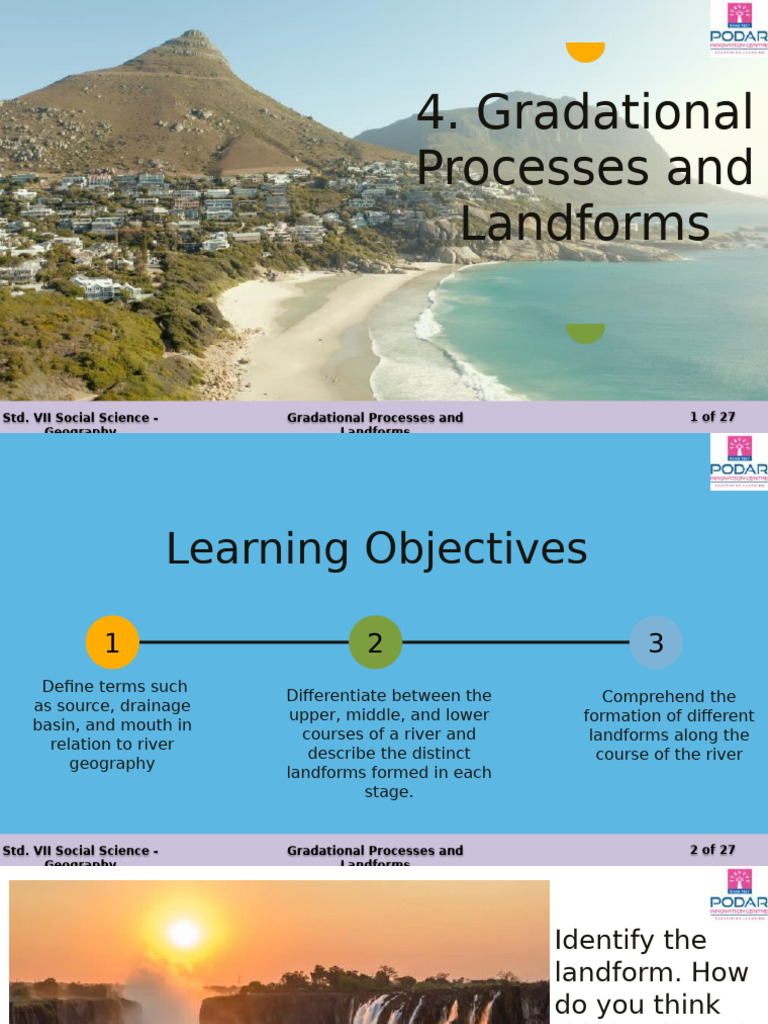 Gradational Processes in River Geography | PDF | River | Erosion