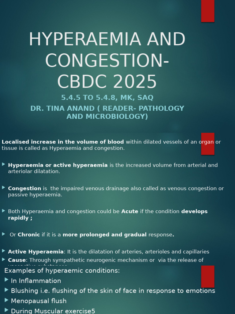 Understanding Hyperaemia and Congestion | PDF | Liver | Vein