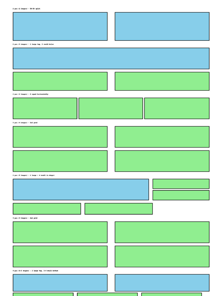 Color Coded Collage Layouts | PDF