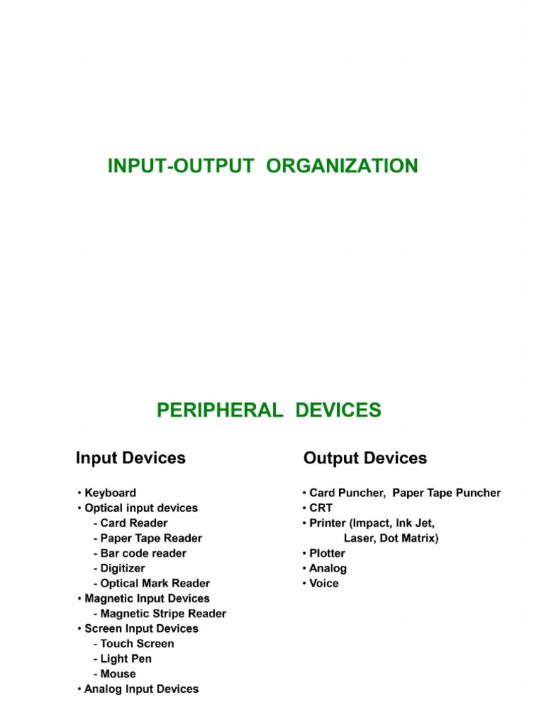 Input-Output Organization | PDF