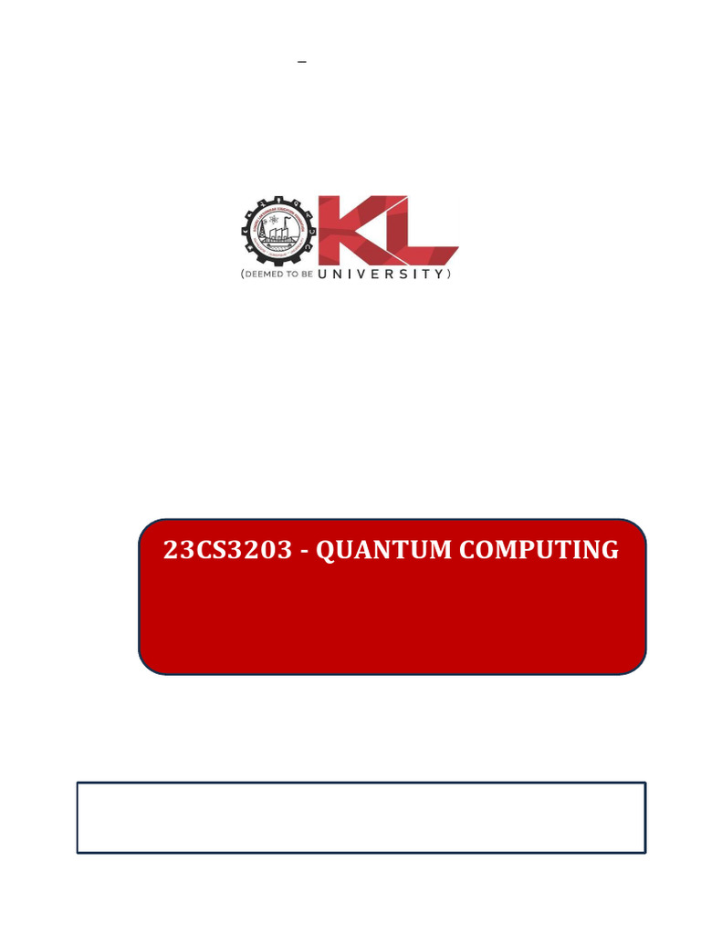 Quantum Computing Tutorial Workbook 2025-26 | PDF | Quantum Computing ...