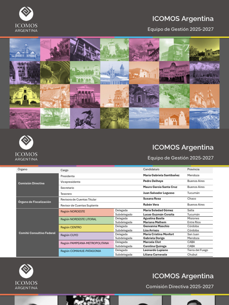 Equipo de Gestión ICOMOS Argentina 2025-2027 | PDF | Urbanismo ...