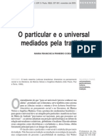 O Particular e o Universal Mediados Pela Tradição