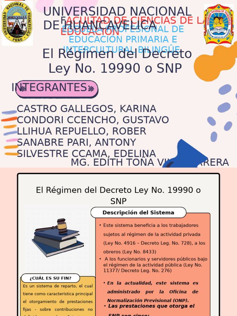 Régimen del Decreto Ley No. 19990 en Perú | PDF | Pensión | Jubilación