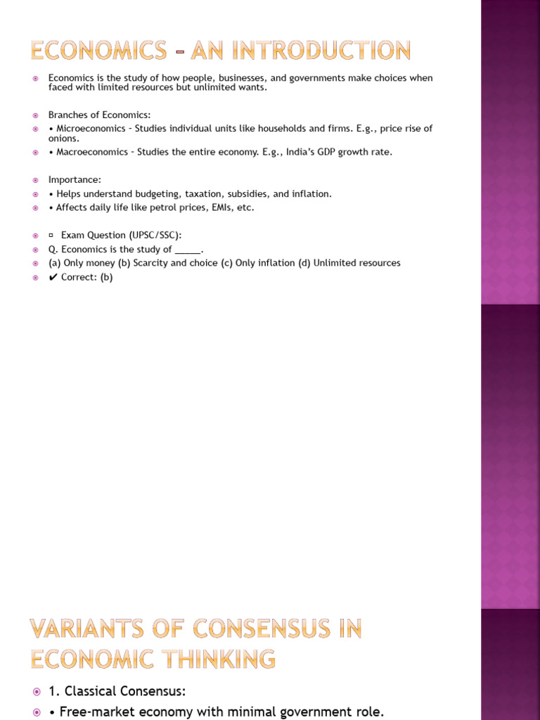 Understanding Economics: Key Concepts | PDF | Economics | Inflation
