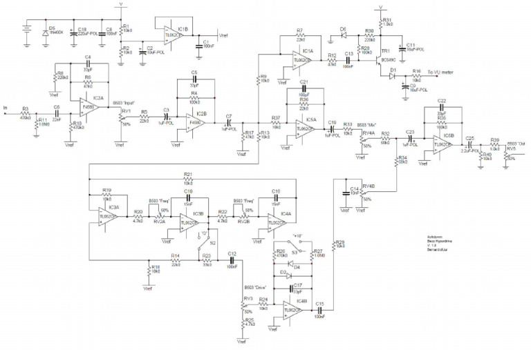 Ashdown Hyper Drive Guitar Effects Schematic | PDF