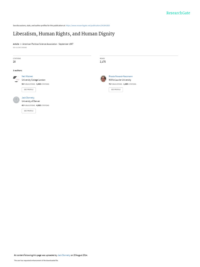 Liberalism and Human Rights Debate | PDF | Liberalism | Communism
