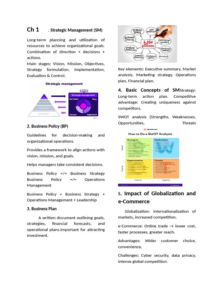 Strategic Management | PDF | Strategic Management | Swot Analysis