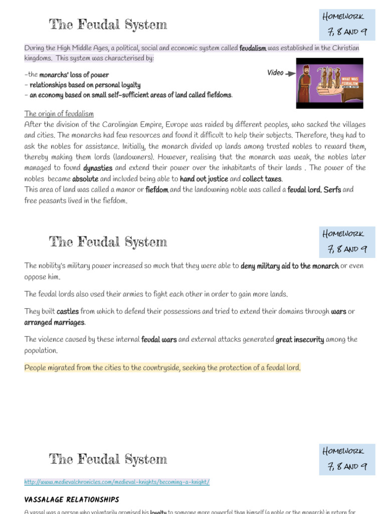 Understanding the Feudal System | PDF | Nobility | Serfdom