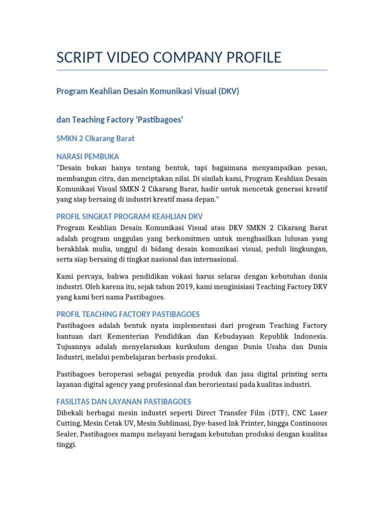Profil Program DKV SMKN 2 Cikarang | PDF