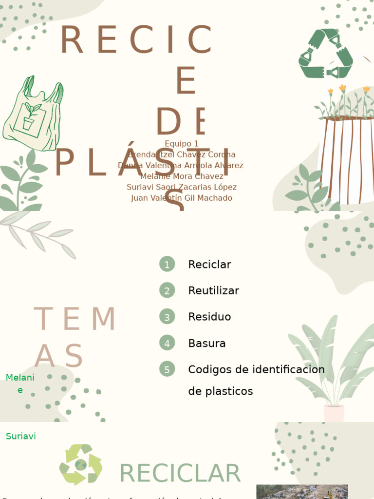 Reciclaje y Reutilización de Plásticos | PDF | Residuos | El plastico