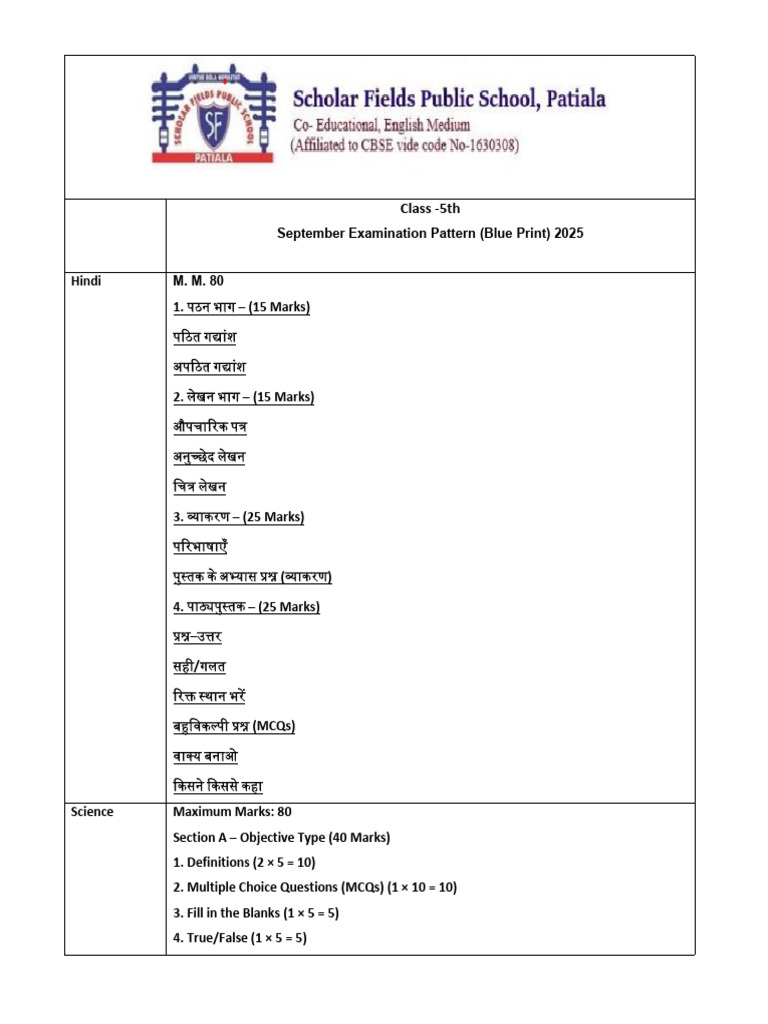 Class 5th | PDF
