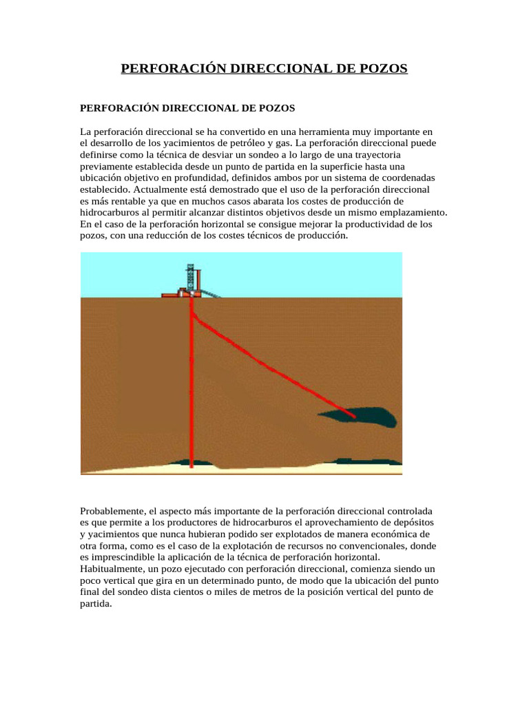 Perforación Direccional de Pozos: Guía Completa | PDF | Perforación ...