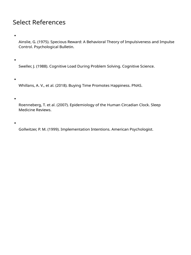 Key Behavioral Science References | PDF