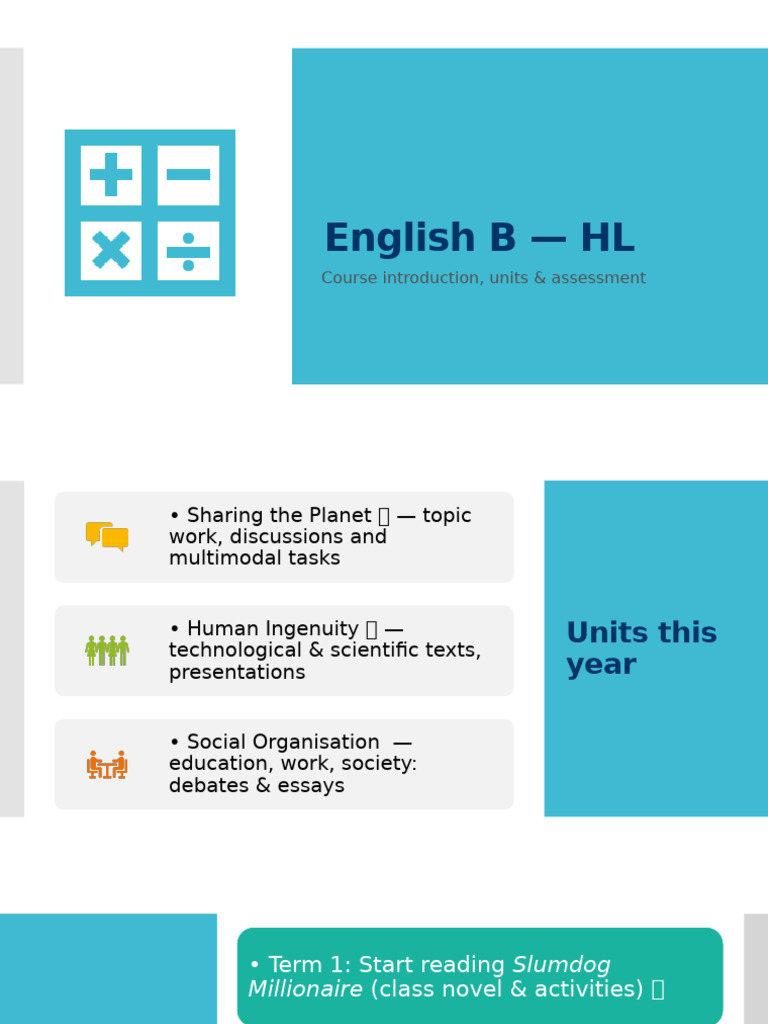 English B HL Course Overview & Assessment | PDF | Educational ...