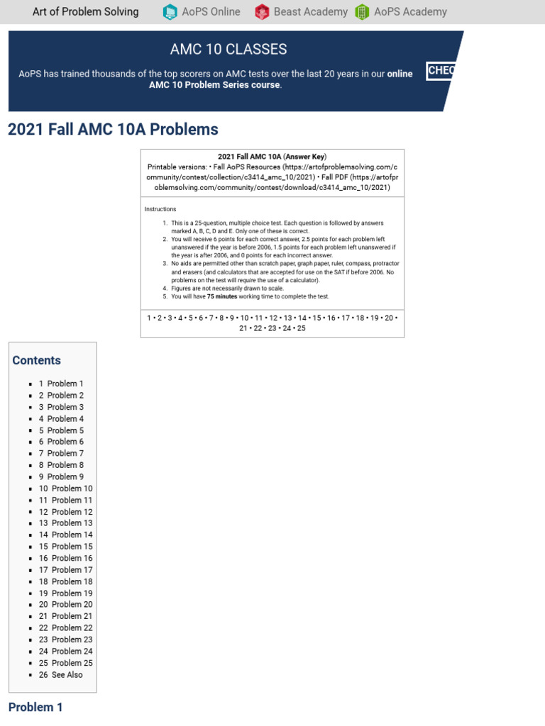 2021Fall-AMC10-(A) | PDF | Sphere | Mathematics