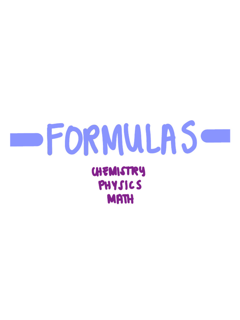 Formulas | PDF