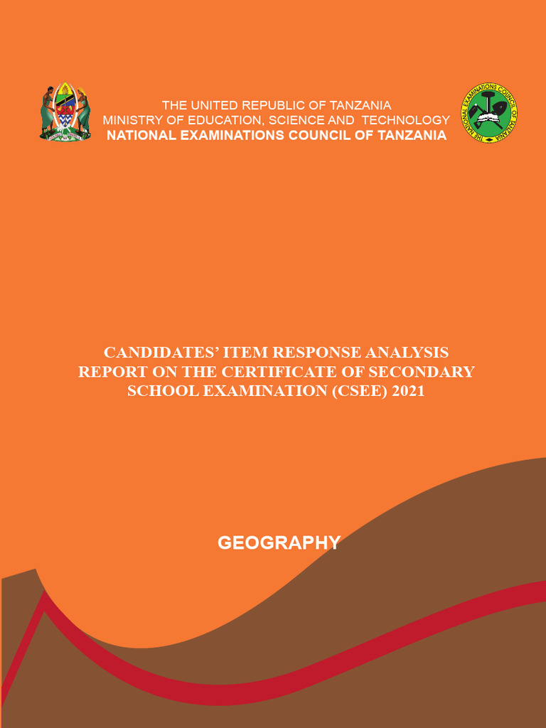 CSEE 2021 Geography Performance Analysis | PDF | Volcano | Sampling ...