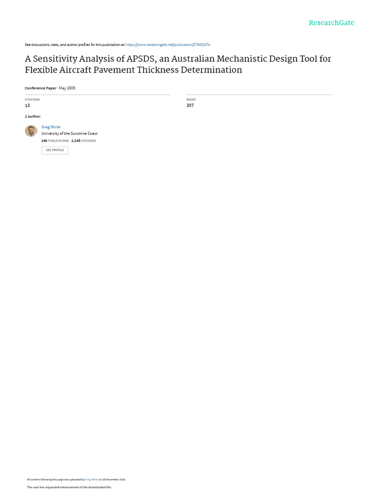 Sensitivity Analysis of APSDS Tool | PDF | Deformation (Engineering ...