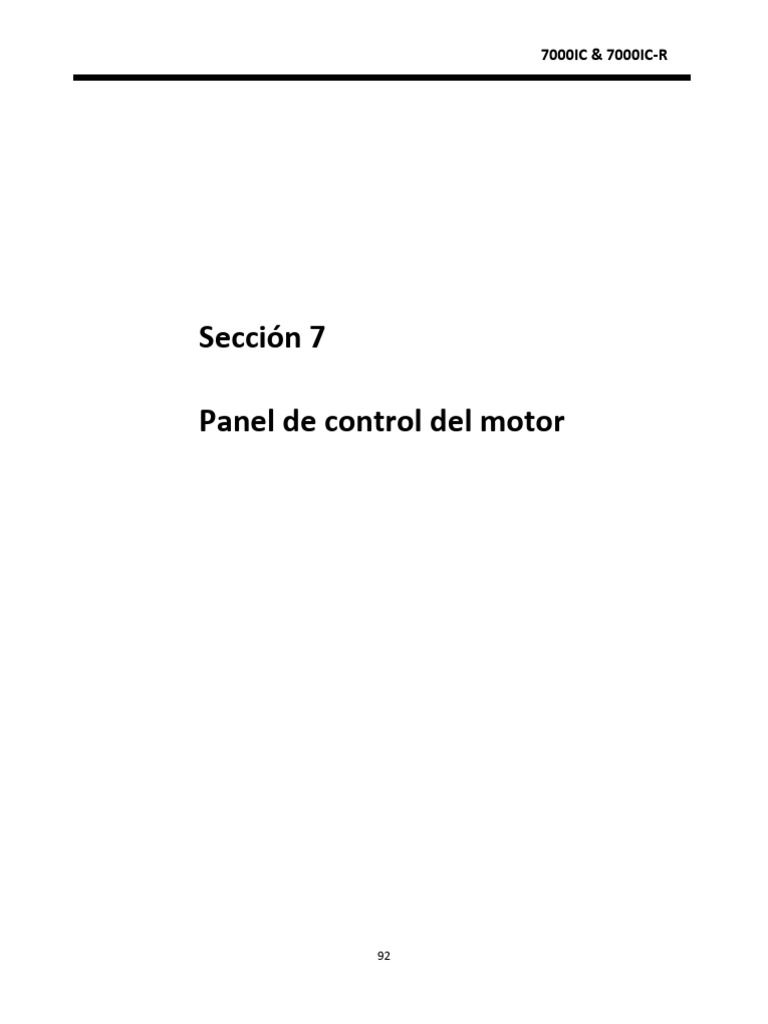 Seccion 7 Panel de Control 7000icr Español | PDF | Ingeniería mecánica