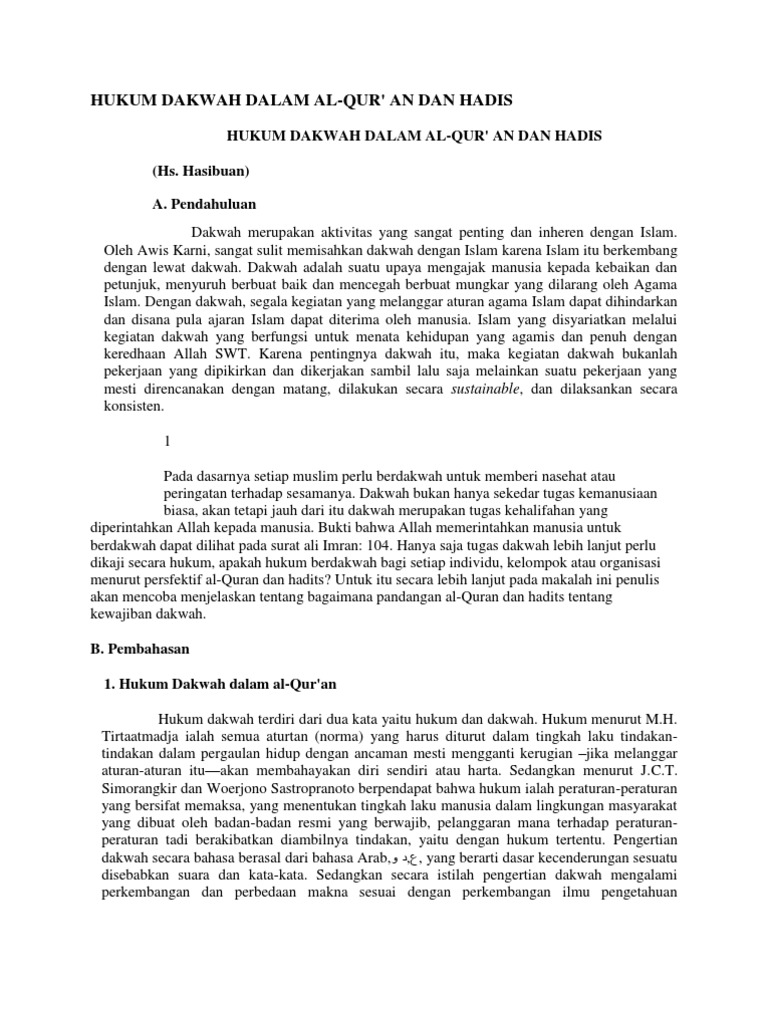 Hukum Dakwah Dalam Al Pdf
