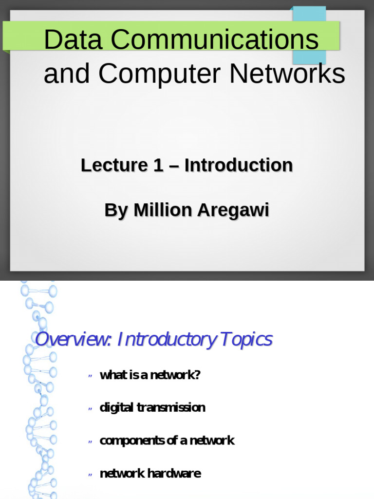 Introduction to Data Communications | PDF | Computer Network | Local ...