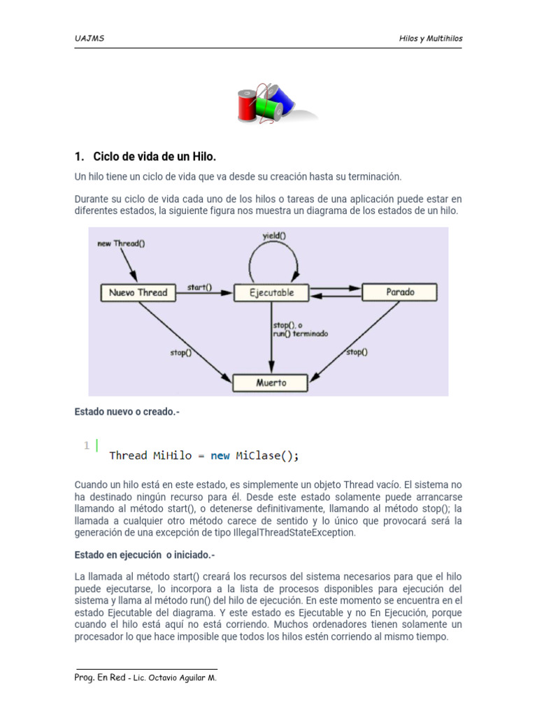 Ejercicios Prácticos de Hilos en Java | PDF | Hilo (Computación ...