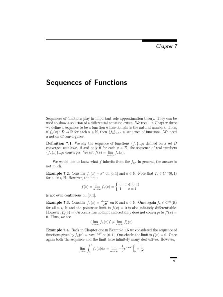 Understanding Sequences of Functions | PDF | Sequence | Limit (Mathematics)