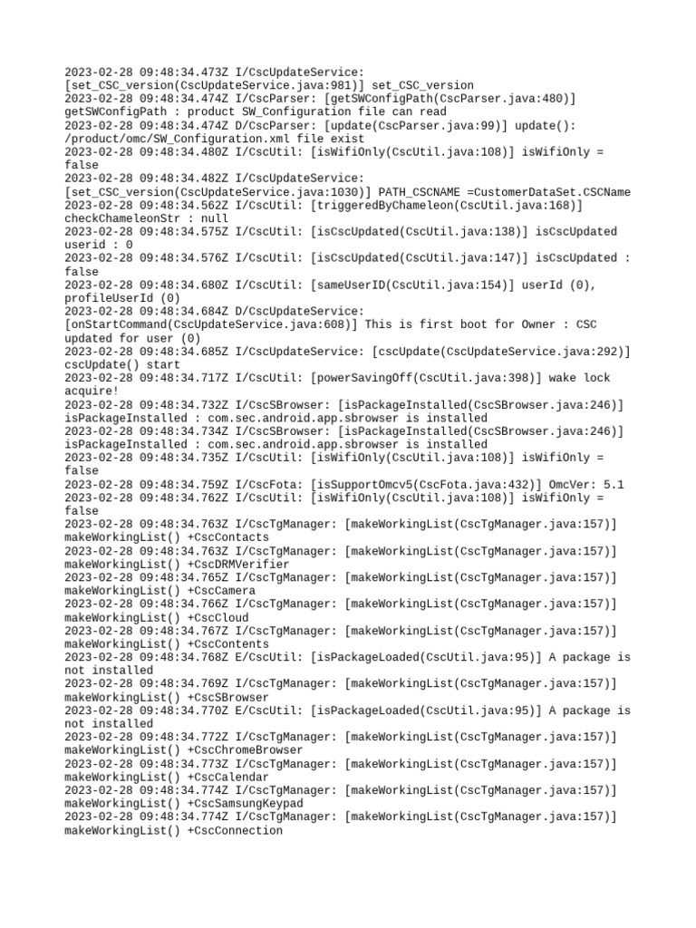 CSC Update Service Log Analysis | PDF | Software | Computing