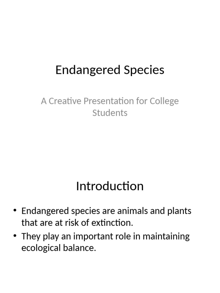Endangered Species Awareness Guide | PDF