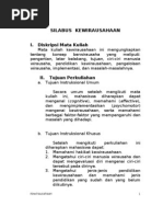 Download SILABUS KEWIRAUSAHAAN 1 by Vindita Mentari SN91613728 doc pdf