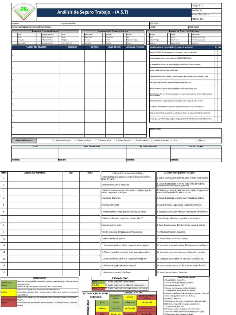 Análisis de Riesgos en Seguridad Laboral | PDF