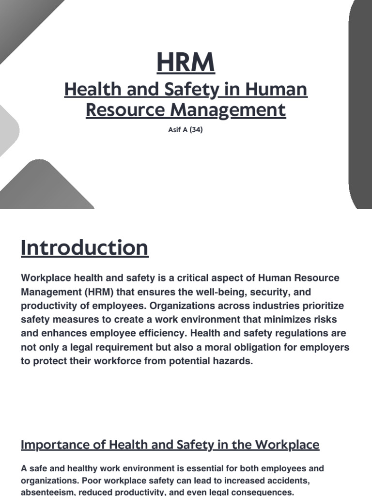 Asif (HRM) | PDF | Occupational Safety And Health | Safety