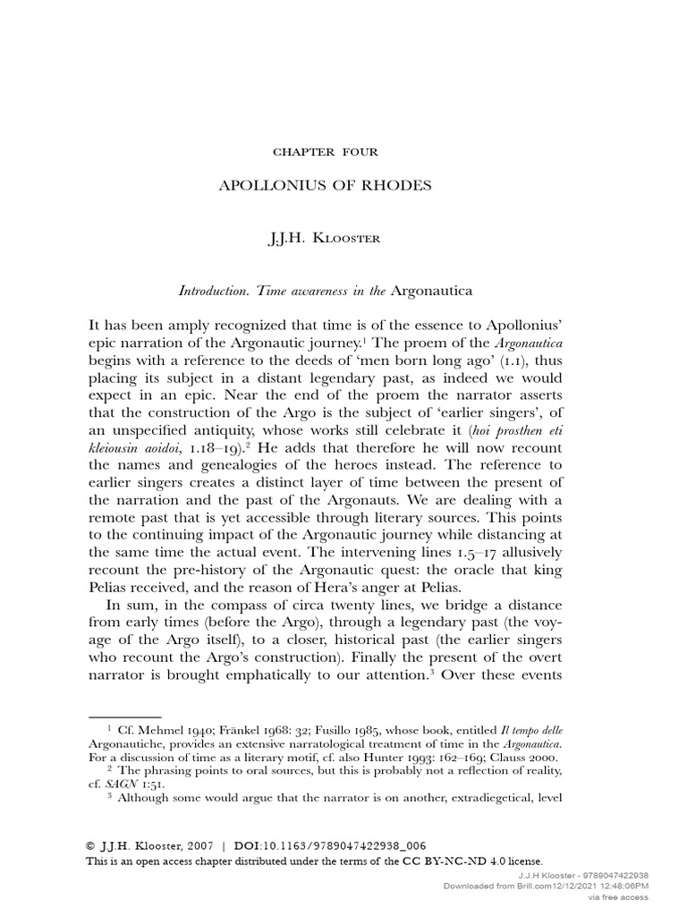 (9789004165069 - Time in Ancient Greek Literature) Chapter Four ...