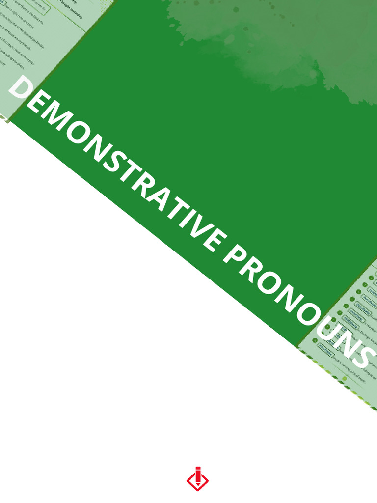 Demonstrative Pronouns Exercises Guide | PDF | Plural | Grammar