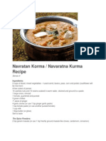 Navratan Korma / Navaratna Kurma Recipe: Serves 4