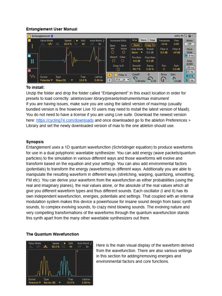 Entanglement User Manual | PDF | Waves | Wave Function