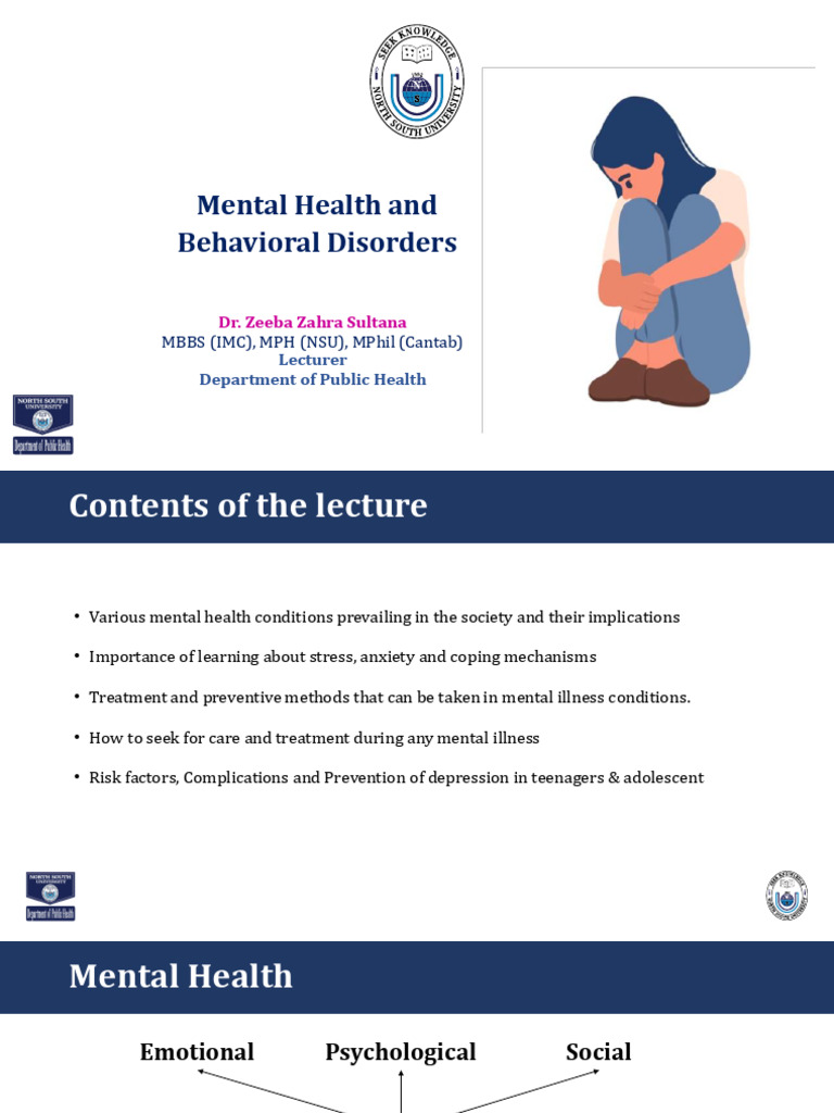 Understanding Mental Health Disorders | PDF | Mental Disorder ...