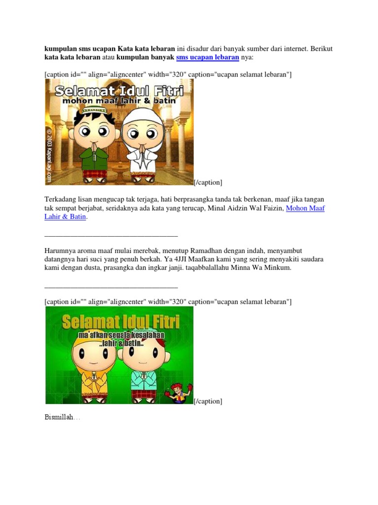 Ucapan Lebaran